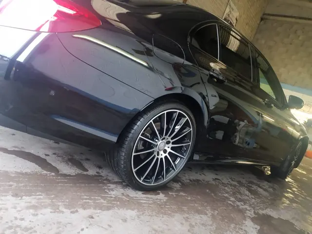 Alloy wheel — wash in progress